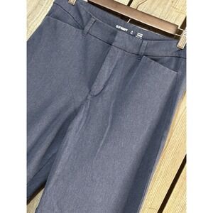 Old Navy Pixie High Rise Pants Women's 8 Tall Chambray Blue Never Fade 28 Inseam